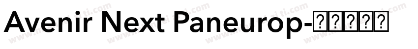 Avenir Next Paneurop字体转换